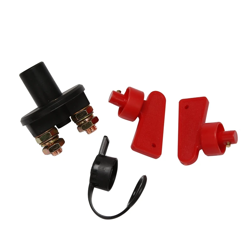 Battery Isolator Disconnect Cut OFF Power Kill Switch For Marine Car Boat RV ATV Vehicles With 2 Keys (Type I 1 Pcs)