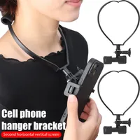 Flexible Mobile Phone Holder Hanging Neck Lazy Necklace Bracket 360 Degree Rotation Phones Stand Mount For iPhone 16 Samsung