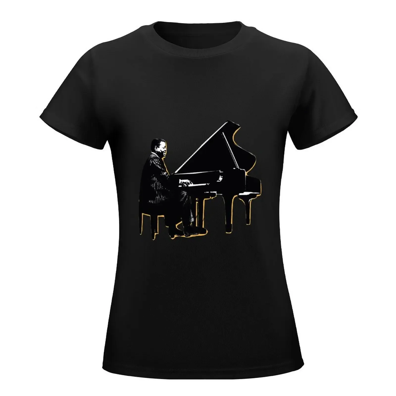 Oscar Peterson on the keys T-Shirt anime clothes funny oversized cute tops luxury designer clothing Women