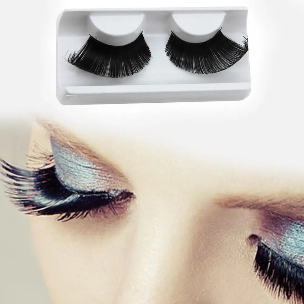 1Pair Black Makeup Eyes Lash New Exaggeration False Make Women Stage Christmas Eyelashes Beauty Up Party