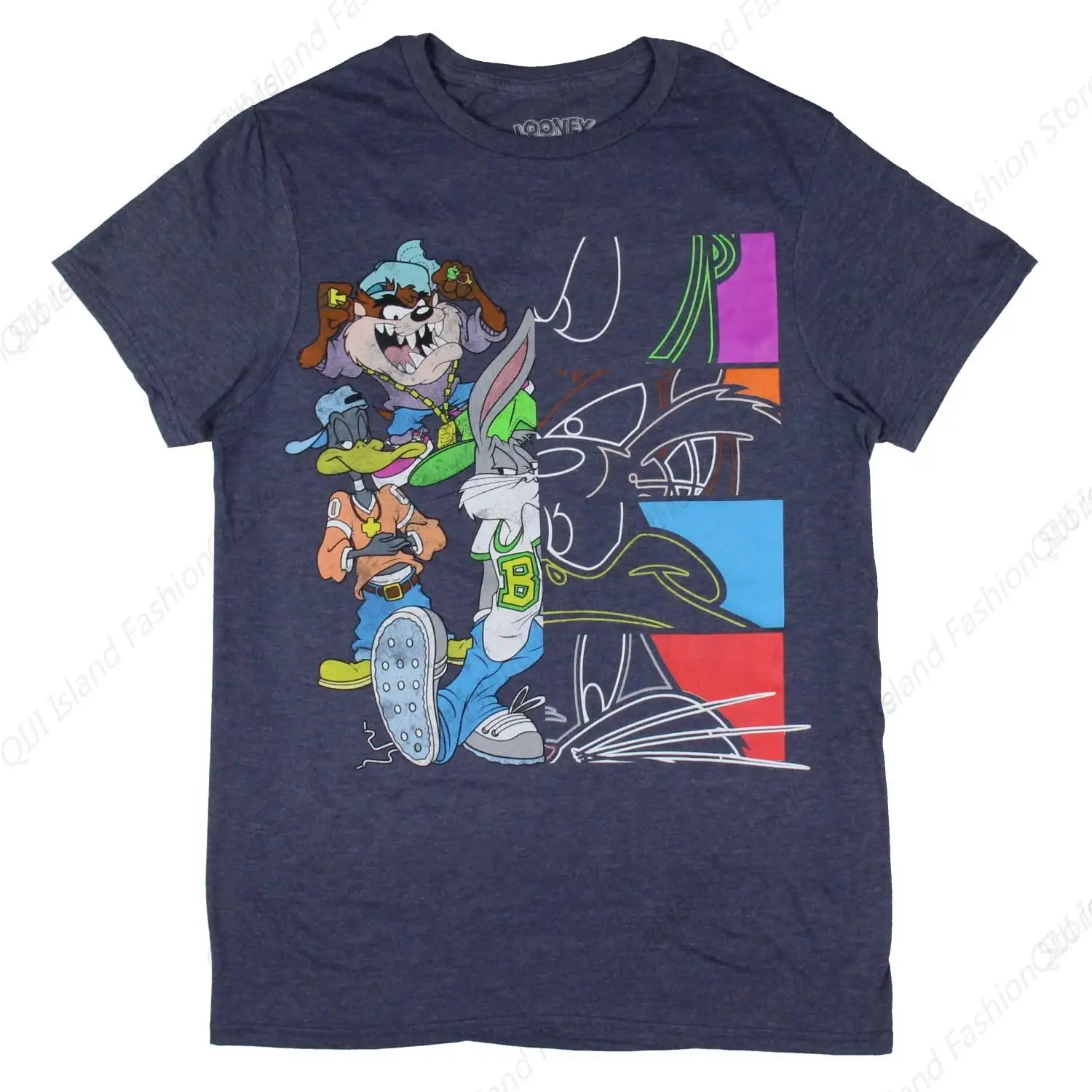 

Looney Tunes Men's Rapper Taz, Bugs and Daffy Old School T-Shirt