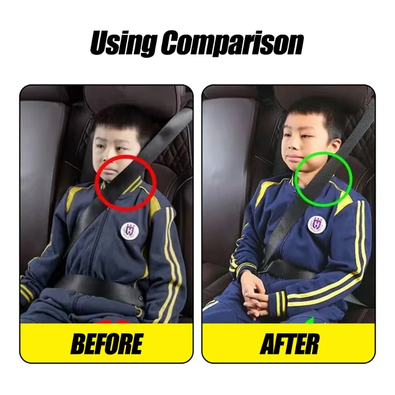 Car Child Safety Belt Fixer Adjustable Shoulder Protector Neck Belt Limiter Child Protection Seat Belt Cover Car Accessories