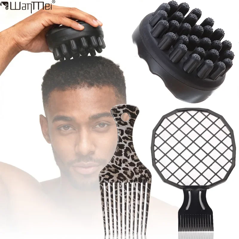 1/2/3Pc Professional Hair Styling Tool Set Afro Hair Curling Comb Dreadlock Detangling Brush Hair Care Braiding Hairdressing Kit
