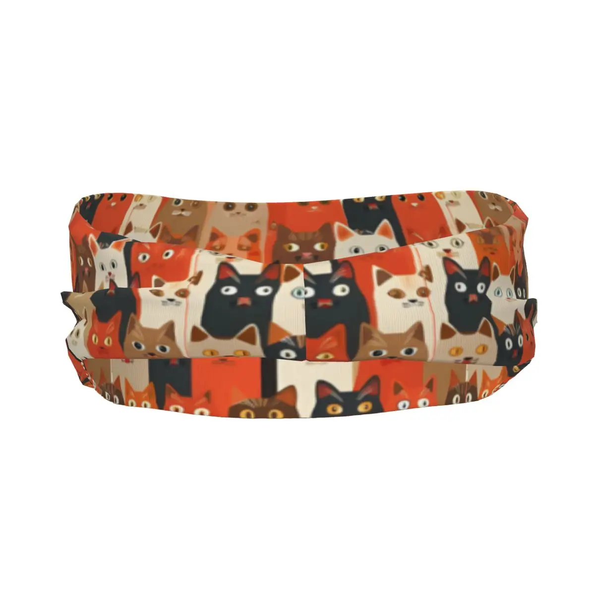 Sports Headband Adorable Cats Fitness Sweatband Absorbent Cycling Jog Hair Bandage