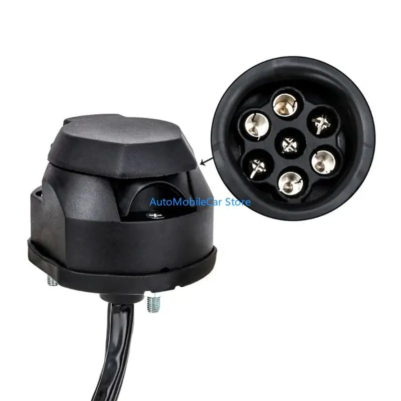 G8TE Plastic 7 Pin Trailer Light Plug for Hassle Setup Safe & Stable Connection