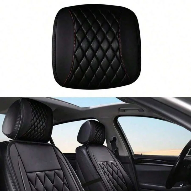 

Car Headrest Pillow, PU Leather Neck Support Cushion, Comfortable Auto Head Rest Protector for Car Interior
