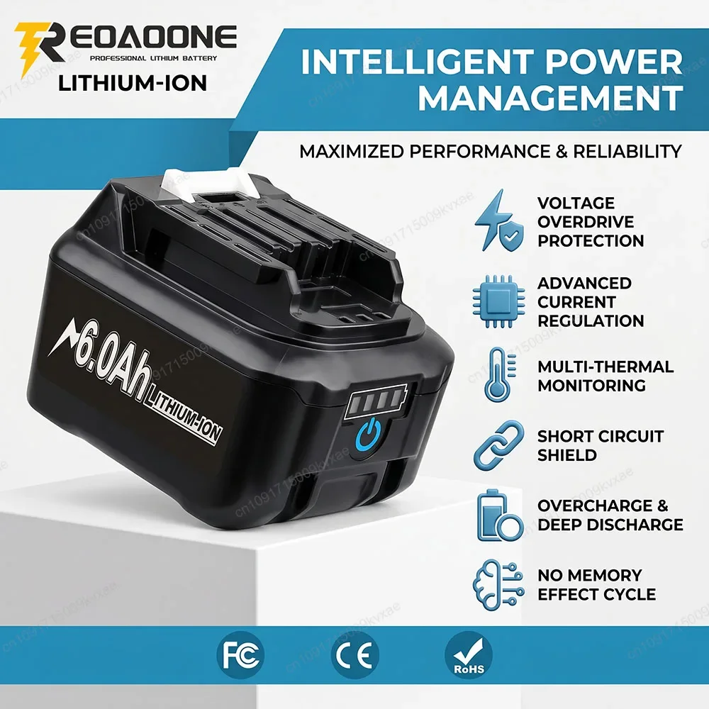 12V 10.8V 6Ah Slide Li-ion Replacement Battery for Makita CXT Tool BL1040B BL1021B BL1015 BL1016 DF031D TD110D JR103D Power Pack