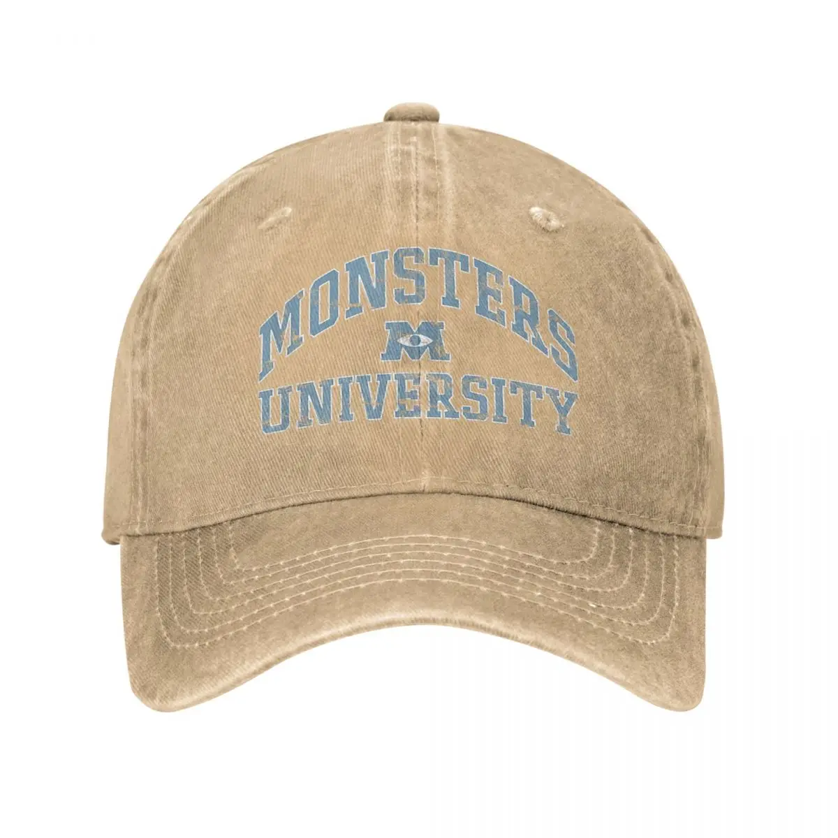 Monsters University Simple Collegiate Baseball Caps Retro Distressed Washed Sun Cap Men Women Outdoor Running Golf Caps Hat