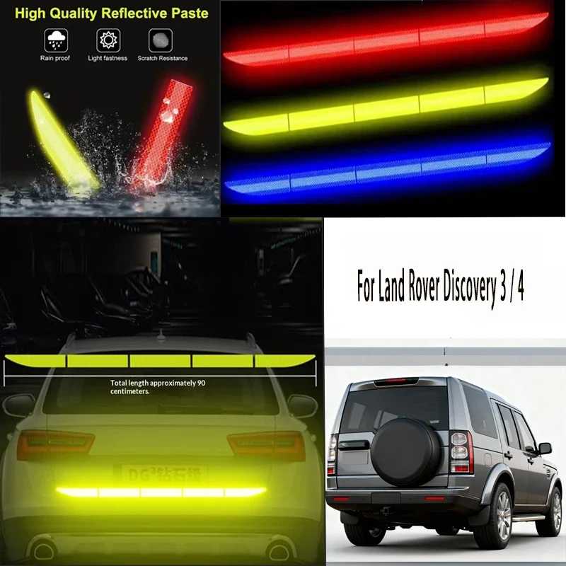 

For Land Rover Discovery 3 / 4 1pcs Reflective Warning Safety Tape-Car Trunk Anti-Collision