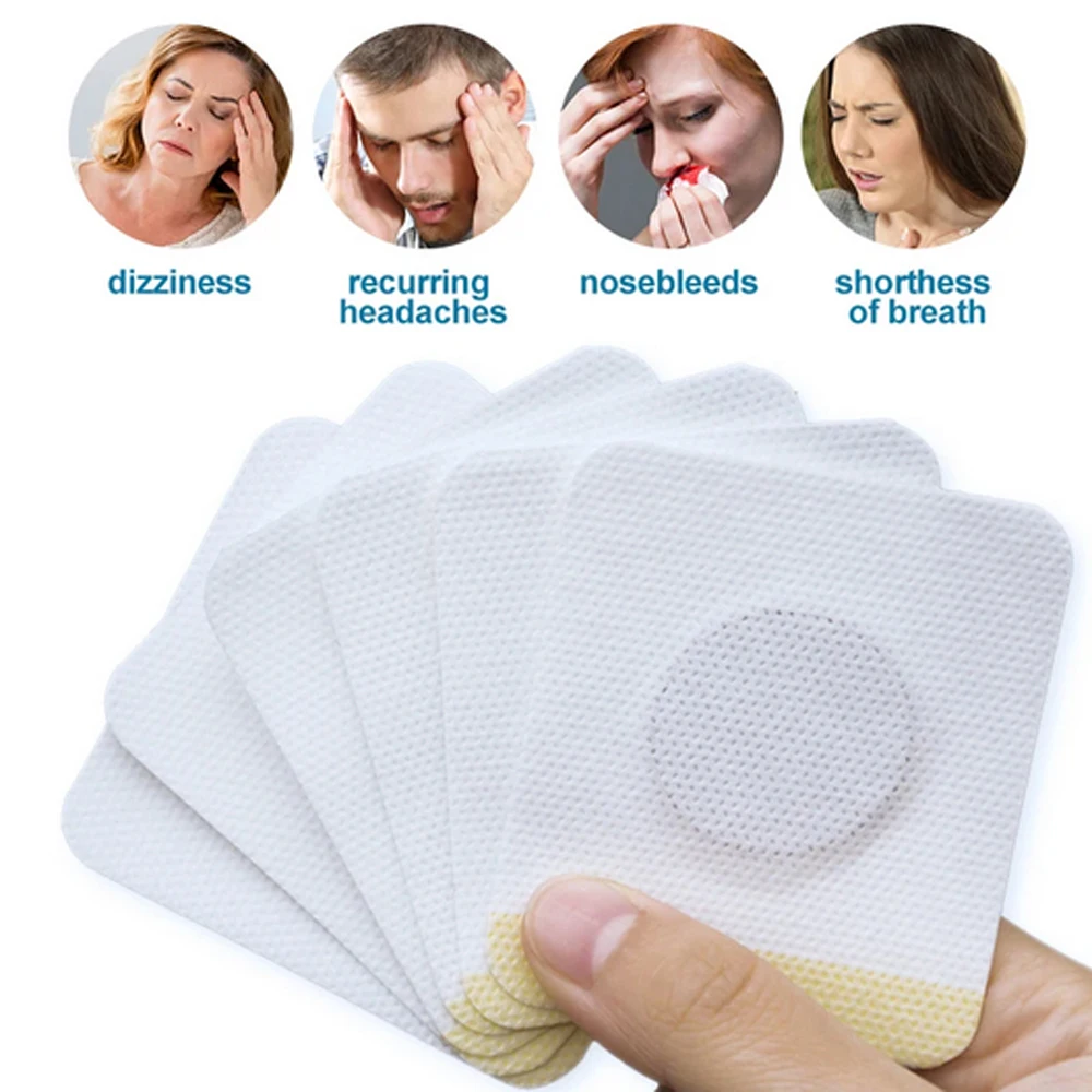 10Pcs/box Hypertension Patch Stabilize High Blood Pressure Plaster Treat Headache Insomnia Tinnitus Navel Medical Health Sticker