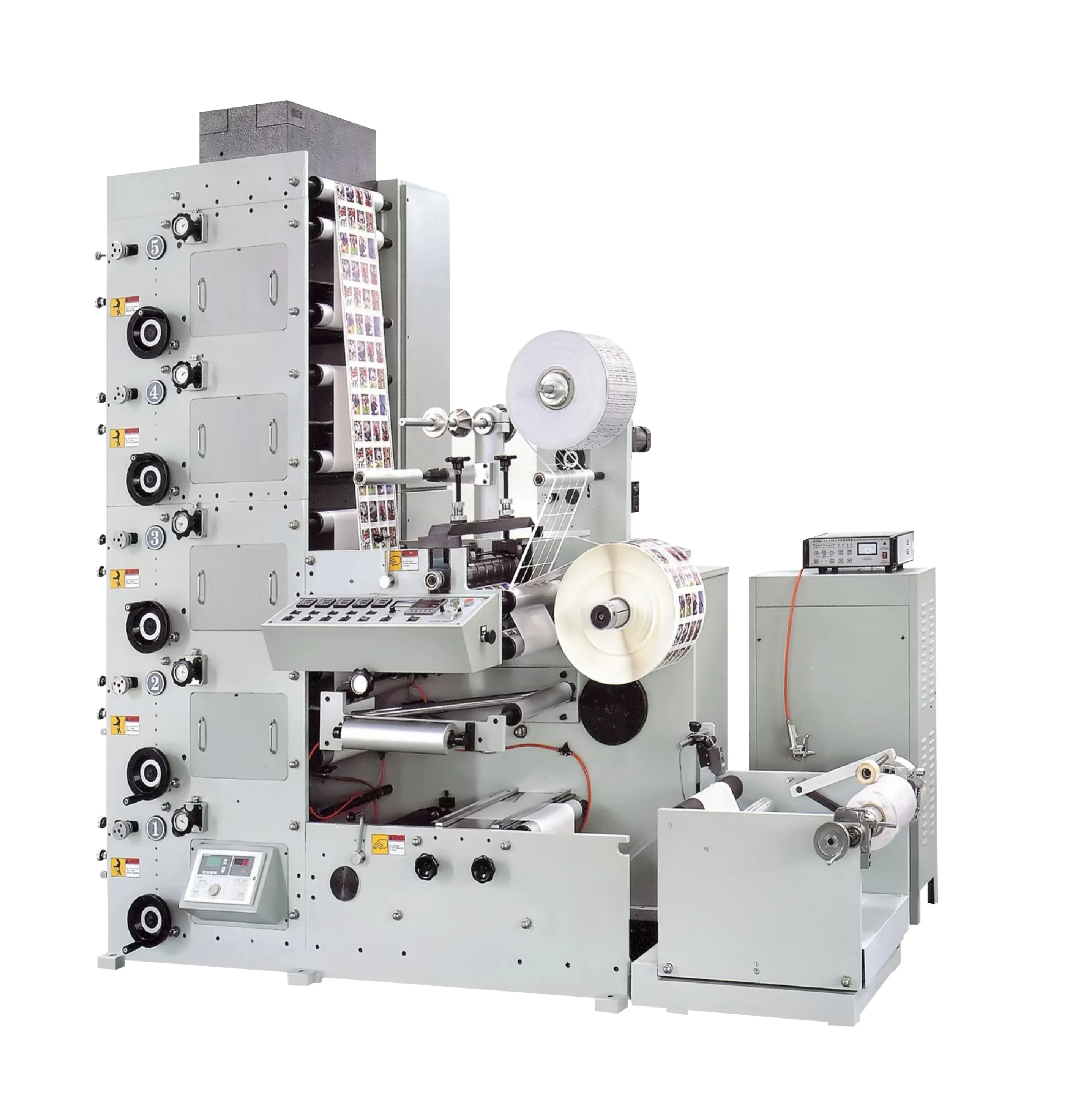 320-4 PVC PET Bopp Film Adhesive Label Flexo Printer Printing Machine For Sale