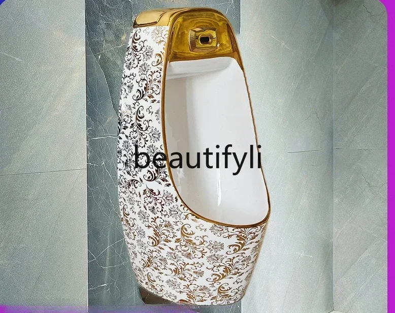 

YH3 Induction golden urinal wall-mounted men's ceramic urinal
