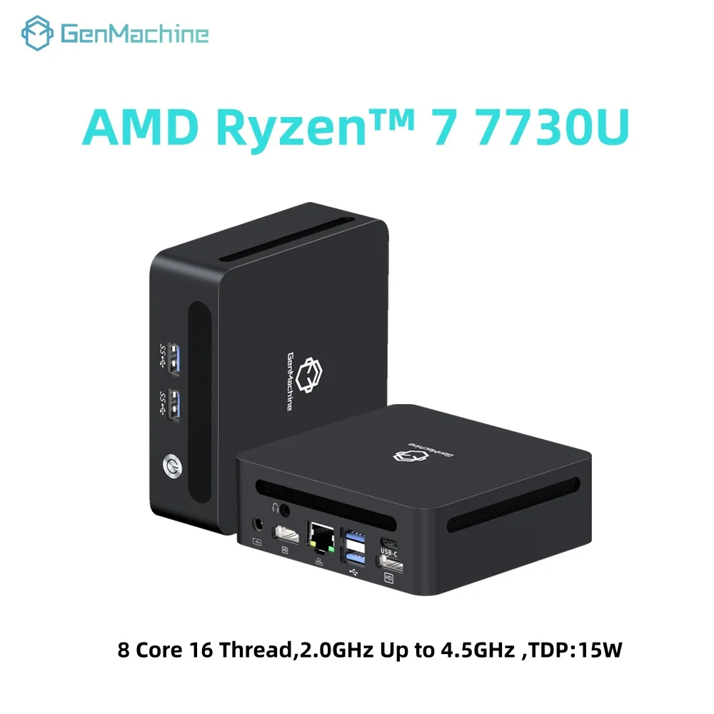 8 كور 16 خيط، 2.0 جيجا هرتز حتى 4.5 جيجا هرتز، TDP: 15 وات كمبيوتر ألعاب OrdenadorGenMachine Windows 11 DDR4 3200 ميجا هرتز كمبيوتر صغير 4.5 جيجا هرتز 15 وات