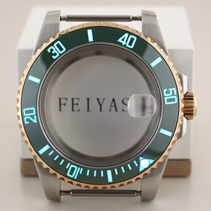 

40mm Men's Luxury Watch Case Full Text C3 Luminous Bezel For Seiko NH34 NH35 NH36 NH38 Miyota 8215 ETA 2824 Movement 28.5mm Dial