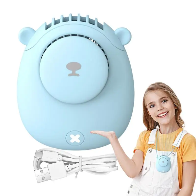 

Personal Neck Fan Rechargeable Table Fan Quiet And Small Fan 3 Speeds Handheld Fan For Home Travel Sports Camping