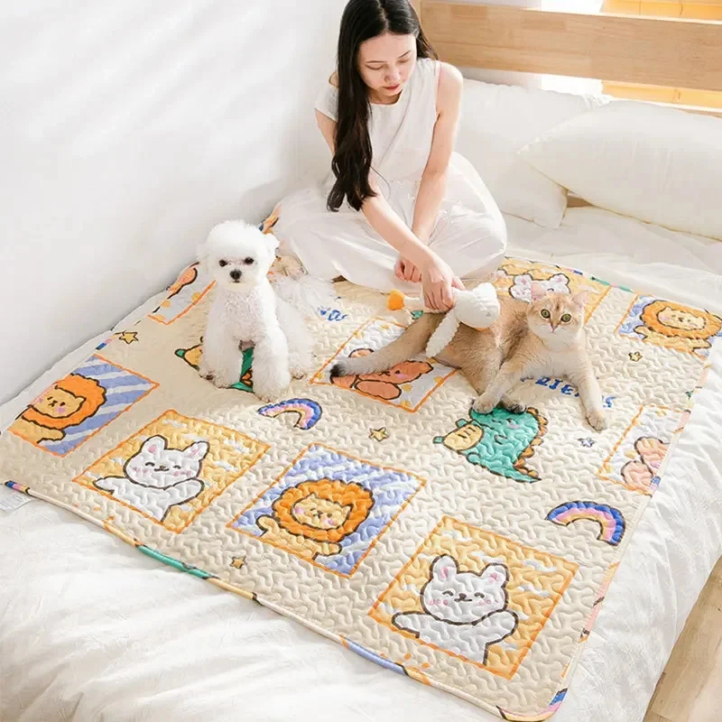 Special Cotton Pet Mat, Dog Sleeping Mat, Small and Medium-sized Dog, Cat, Summer, Non-Slip, Pet Products