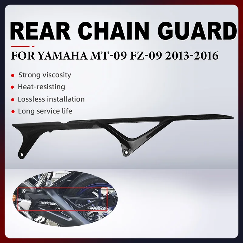 

Motorcycle Rear Chain Guard Chain Box Real Carbon Fiber for Yamaha MT 09 MT09 FZ 09 FZ09 2013-2016