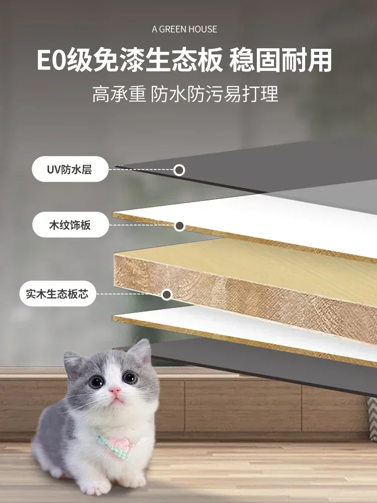 Cat Cage Square Meters Dashboard Cover Household Oversized Space with Toilet Integrated Indoor Two-Layer Cattery Cat Nest