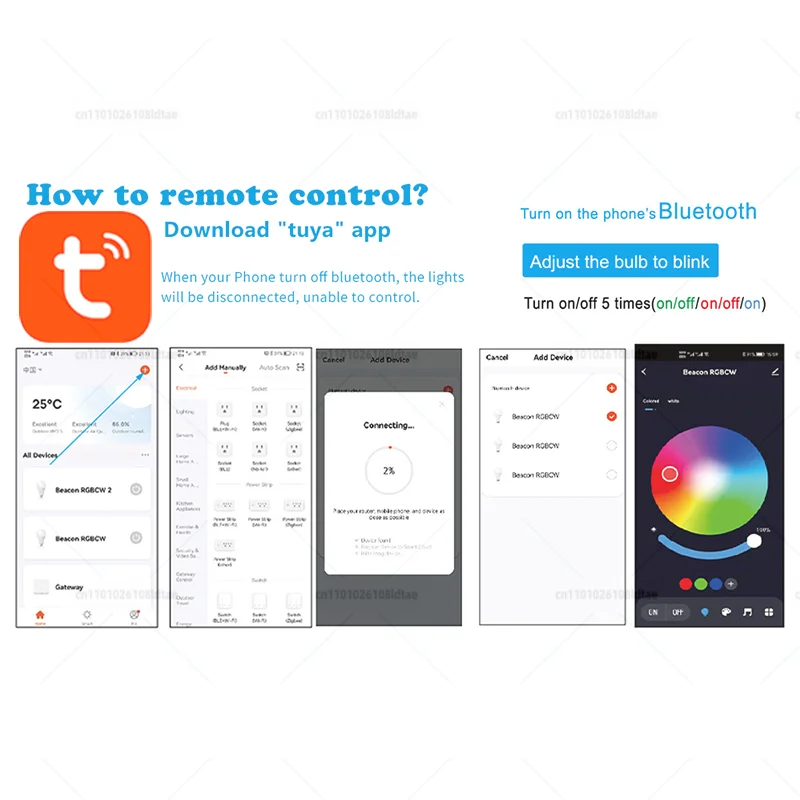 Tuya بلوتوث الذكية LED لمبة 9 واط 220 فولت 85-265 فولت ضوء ذكي عكس الضوء RGB ضوء APP التحكم لغرفة النوم الديكور مصابيح حفلات #6