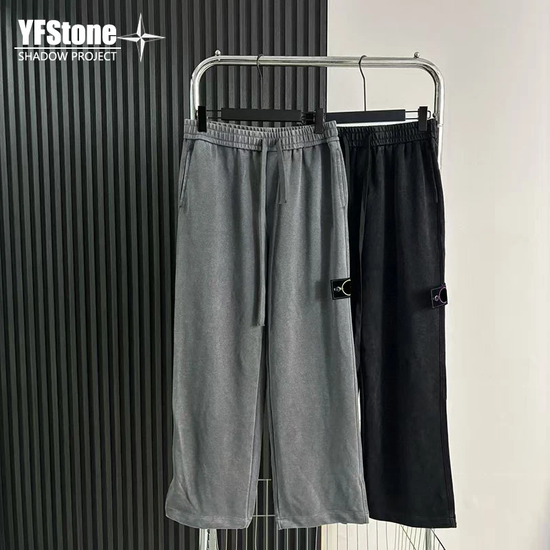 

YFSTONE American Sle Waed out Vintage Dstring Long Pants Color Hooded Streetwear Trousers Embroidered Straight L...