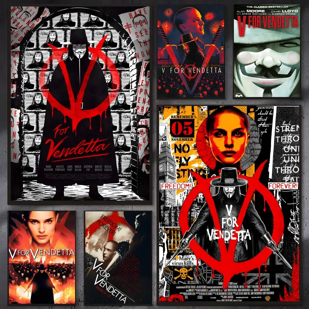 Rebellious movie V for Vendetta Poster Wall Ornament Home Decor Young Decor Fans