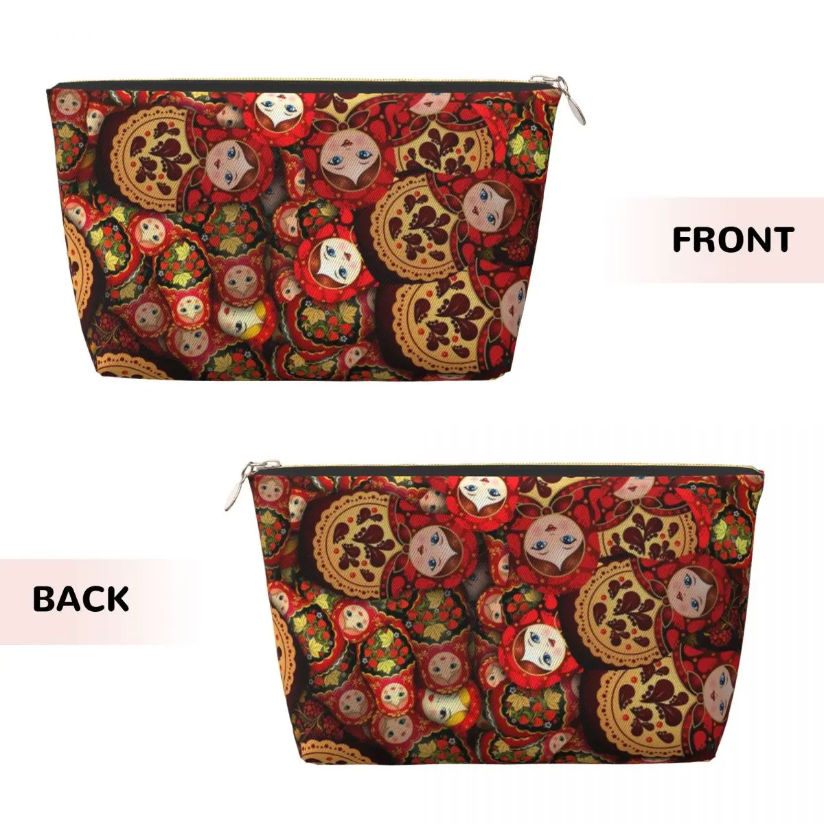 Custom Russia Matryoshka Doll Travel Toiletry Bag Russian Folk Art Babushka Pattern Cosmetic Makeup Bag Beauty Storage Dopp Kit