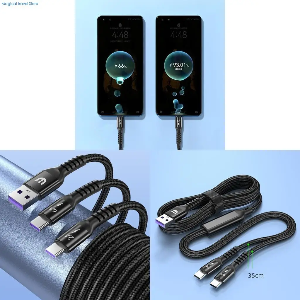 N2UB Multi Charging Cable Multi USB Cable USB Charging Cable Universal 2 in 1 Multi