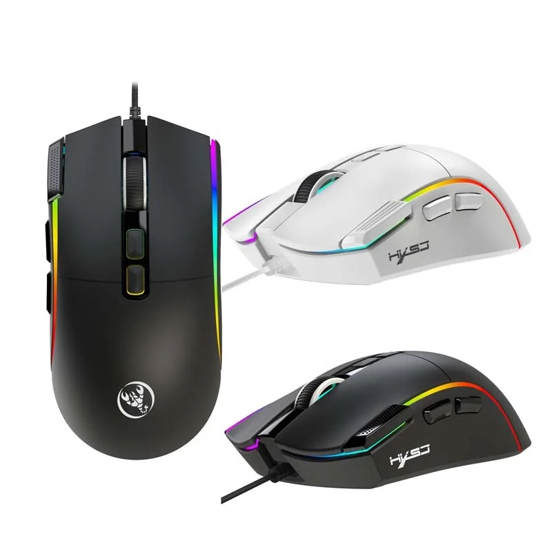 Wired Mouse Rapid Fire Button Macro Program 7200DPI Adjustable Matte Face Colorful Lighting Gamer Mouse PC Office Gaming Mouse