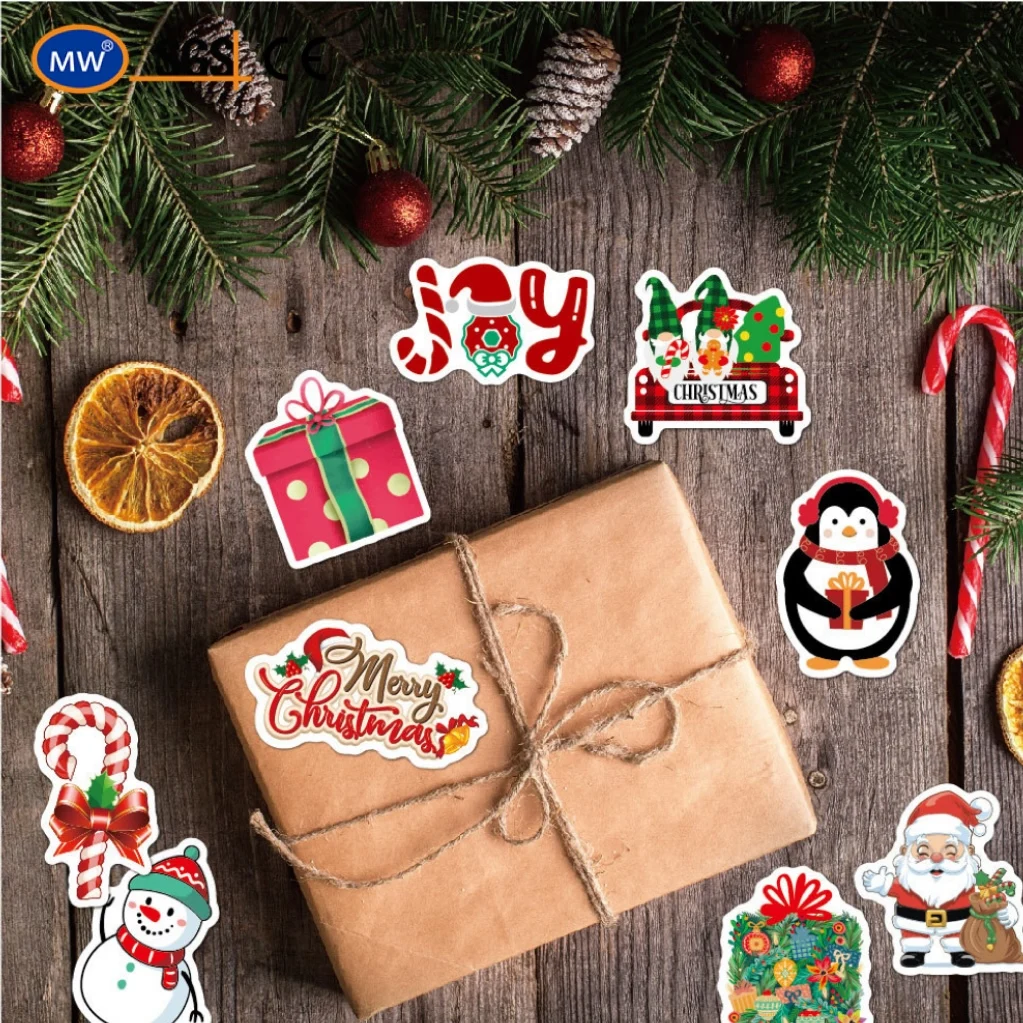 

100 Pcs Christmas Stickers for Water Bottle Stikers Kids Classroom Cute Christmas Christmas Party Favors Bulk
