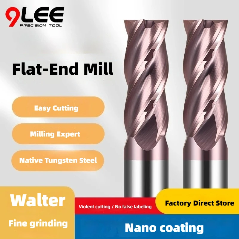 

1 шт., фрезерный инструмент, 4 флейты, фреза с ЧПУ с плоским дном, 55 градусов, фиолетовый сплав, вольфрамовая сталь, фреза с покрытием