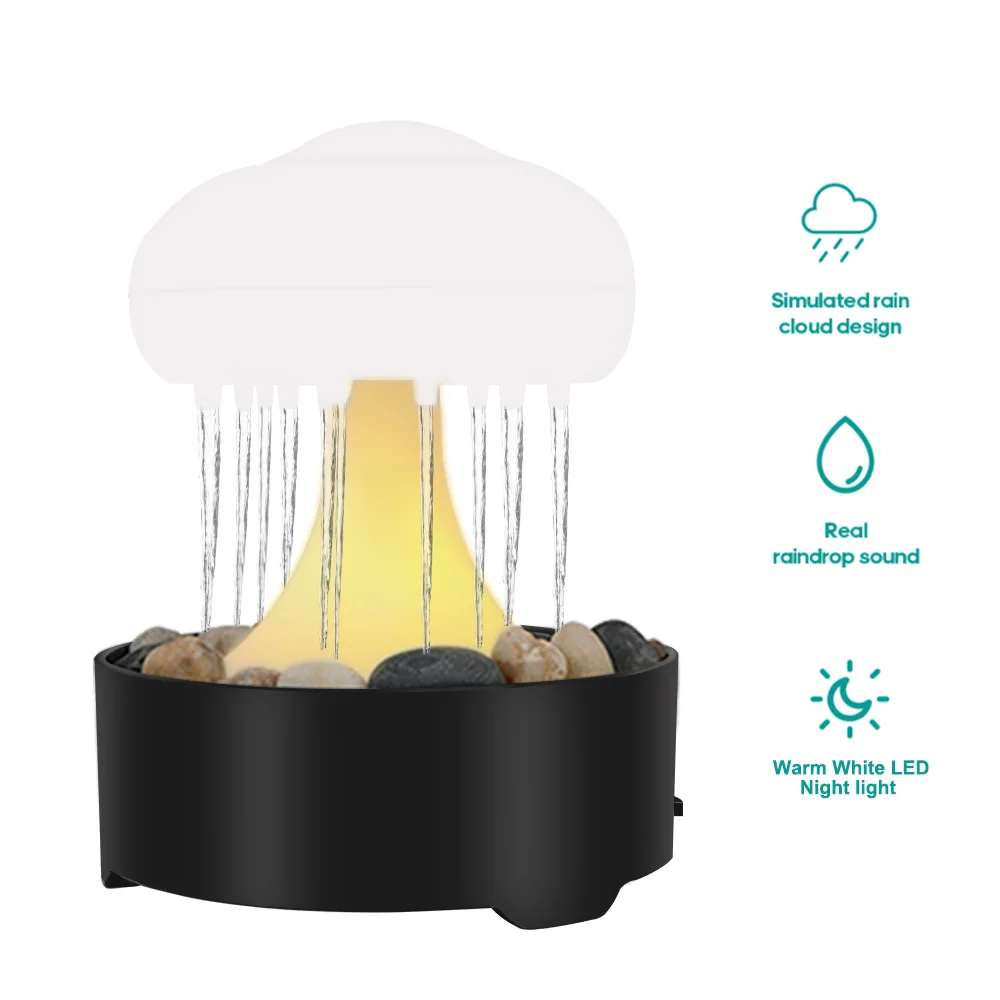 Modern Popular Creative Simulation Water Droplet Mushroom Night Light Flowing Table Lamp Atmosphere Ga Table Lamp