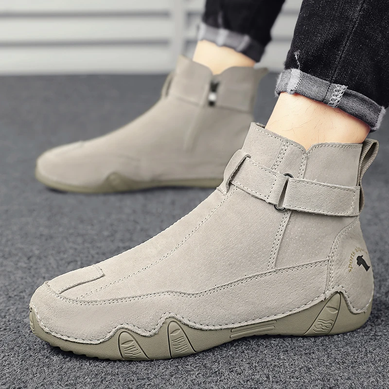 CYYTL Mens Shoes Casual Leather Loafers Platform Sneakers Designer Luxury Fashion Work Safety Outdoor Sport Tennis Ankle Boots