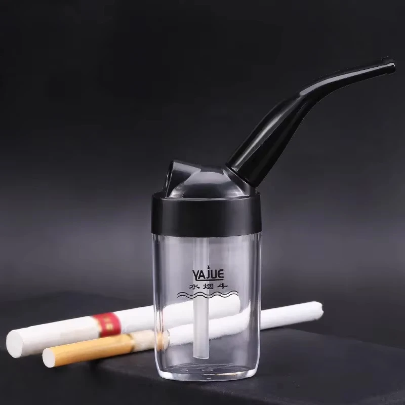 Mini Water Pipe Filter Portable Bottle Smoking Pipe Cigarette Filter Hookah Smoke Cleaning Tobacco Pipe Cigarette Accessories