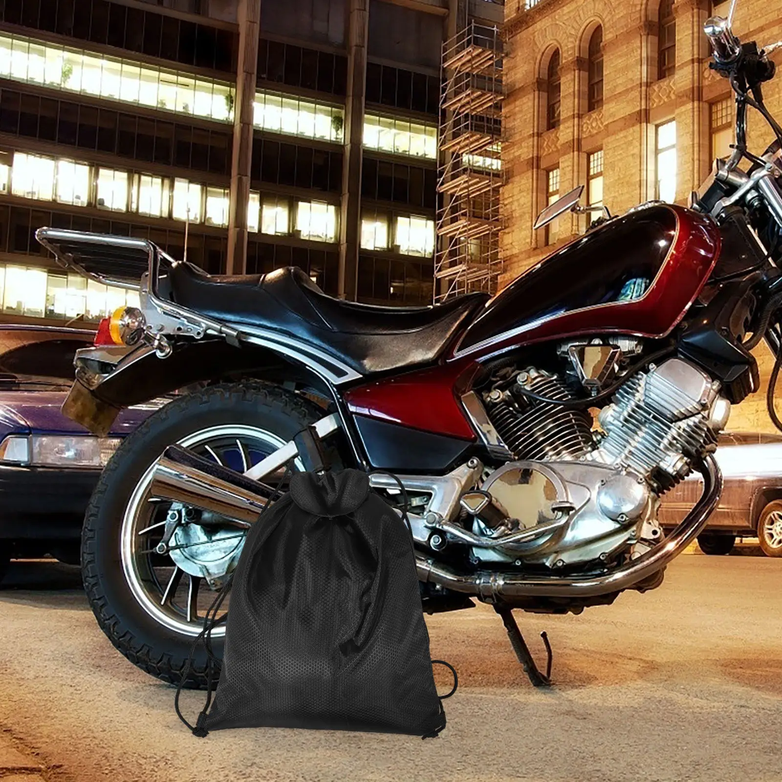 

Motorcycle Storage Bag Thickened Waterproof Travel Pouch Large Capacity Portable Backpack Outdoor Carrying