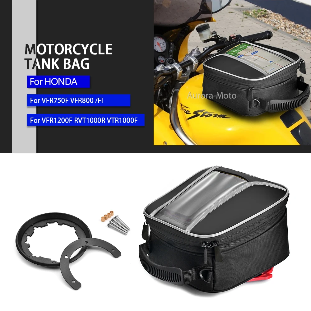 Tanklock Fuel Tank Bag For Honda VFR750F VFR800 VFR1200F RVT1000R VTR1000 SP VTR1000F Tankbag Motorcycle Navigation ﻿bag