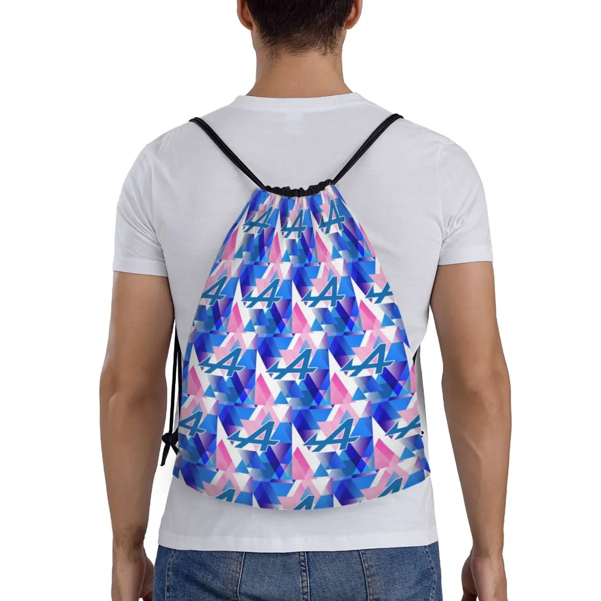 

Alpine Team Backpacks Casual Portable Drawstring Bundle Pocket Sports Bag Book Bags For Man Woman Students