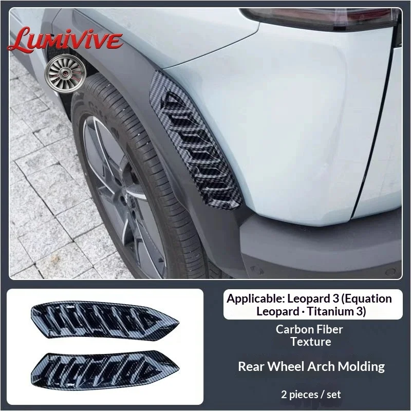 Car Front & Rear Wheel Eyebrow Arch Air Vent Trim Cover For BYD Formula Leopard 3 Titanium 3 2025+ Exterior Auto Accessory