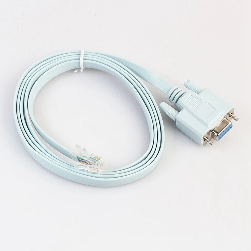 Cable de consola USB RJ45 Cat5, adaptador de red Ethernet a Rs232 DB9 COM, puerto Serial hembra, enrutadores giratorios, 1,8 M, 4 Uds.