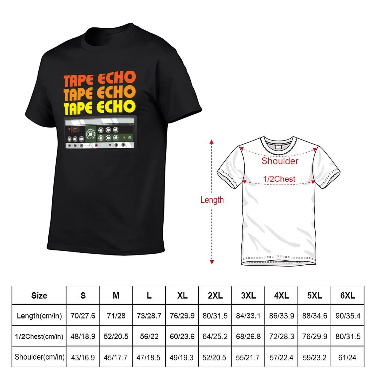 Tape Echo T-Shirt animal prinfor boys vintage graphic tee anime tshirt funny t shirts for men