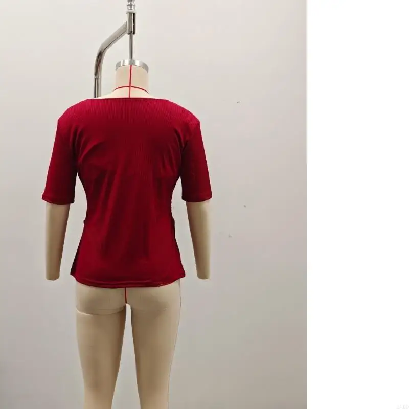 Womens Short Sleeve Shirts with Built in Bra V Neck Basic Athletic Workout Yoga Padded Shirts