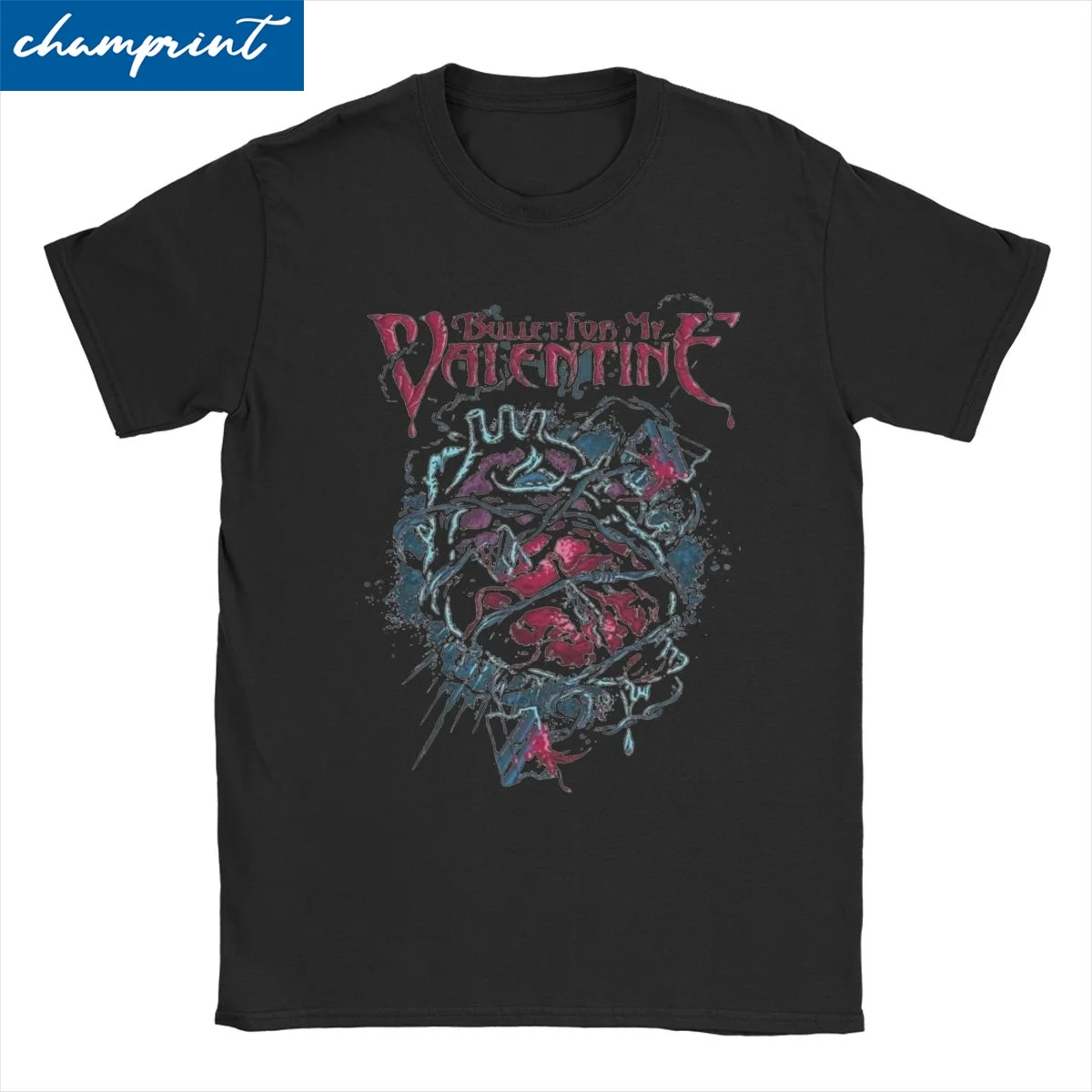 Men Women Music Retro Bullet For My Valentine Skull T Shirts Metal Pure Cotton Tops Vintage Tee Shirt Birthday Gift T-Shirts