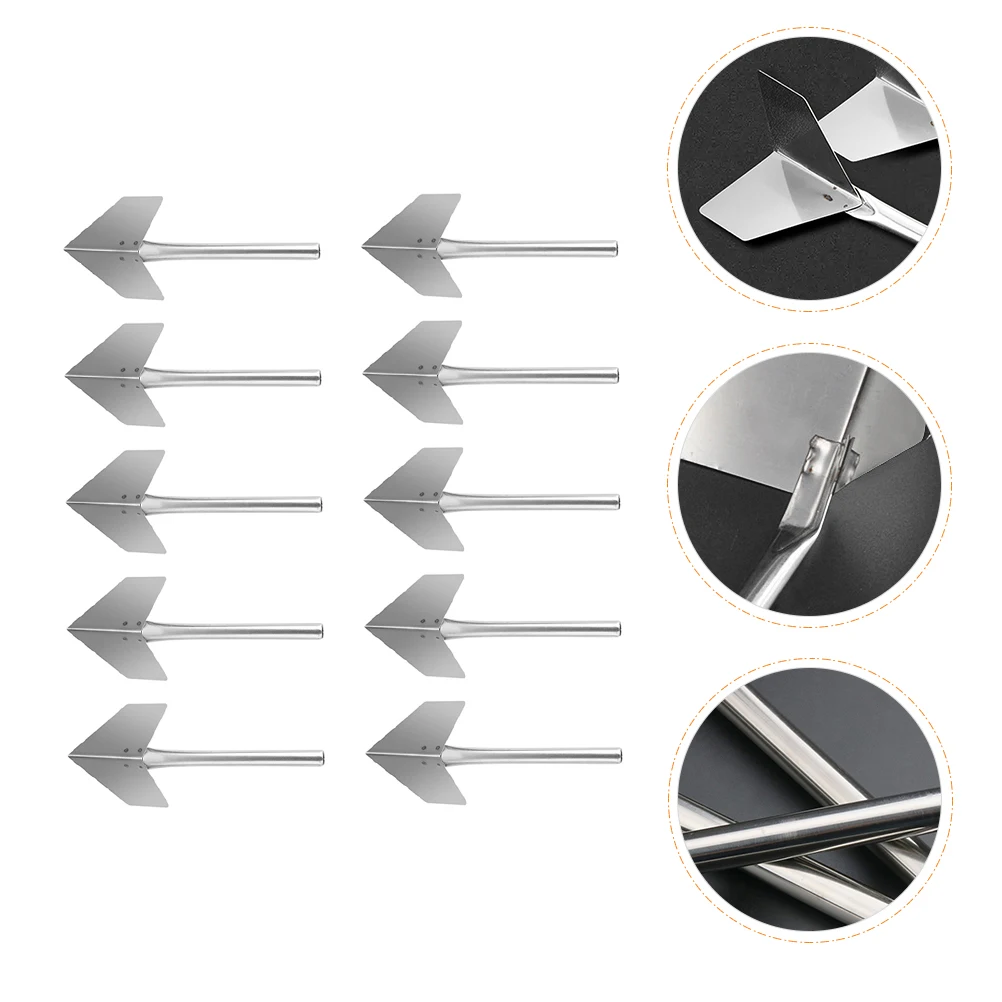 

10pcs Stainless Corner Trowel 10Cm Wall Repair Scraping Tool Outside Edge Flat Smooth Blade Ergonomic Handle Masonry Trowel