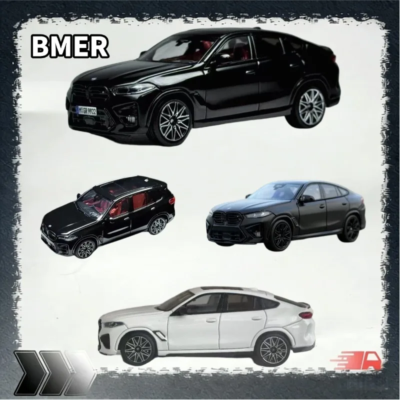 [In Stock] BMER 1:64 BMW X6M X6 X5 M POWER alloy car model, ideal for holiday gifts, adult collection decoration items.