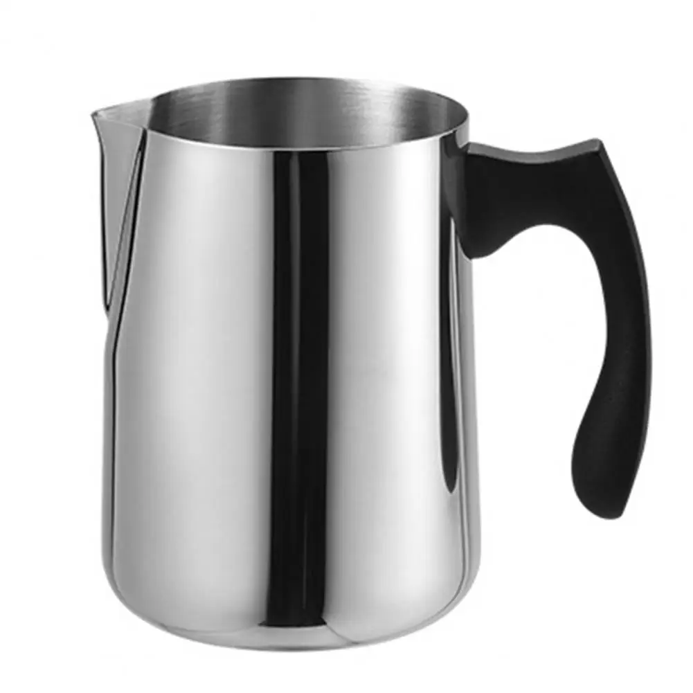 600/1000ml Coffee Latte Art Cup Milk Jug Olecranon Spout Stainless Steel Anti-scald Jug Pot Coffeeware