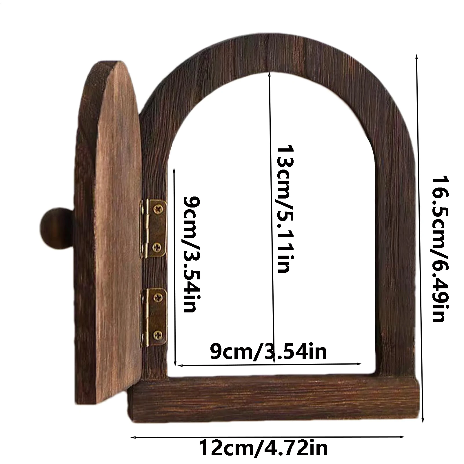 Handgemaakte houten muizenhol-deurdecoratie - Retro - Stijlvol hout - Houtnerf wandkunst, eenvoudig te installeren binnen/buiten decoratie voor thuis