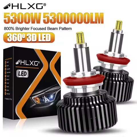 H7 LED Canbus 360 H4 H1 HB3 HB4 9012 Turbo Led For Projector Lens H8 H11 9005 9006 Car Headlight Bulbs Auto Fog Lamp 6000K Light