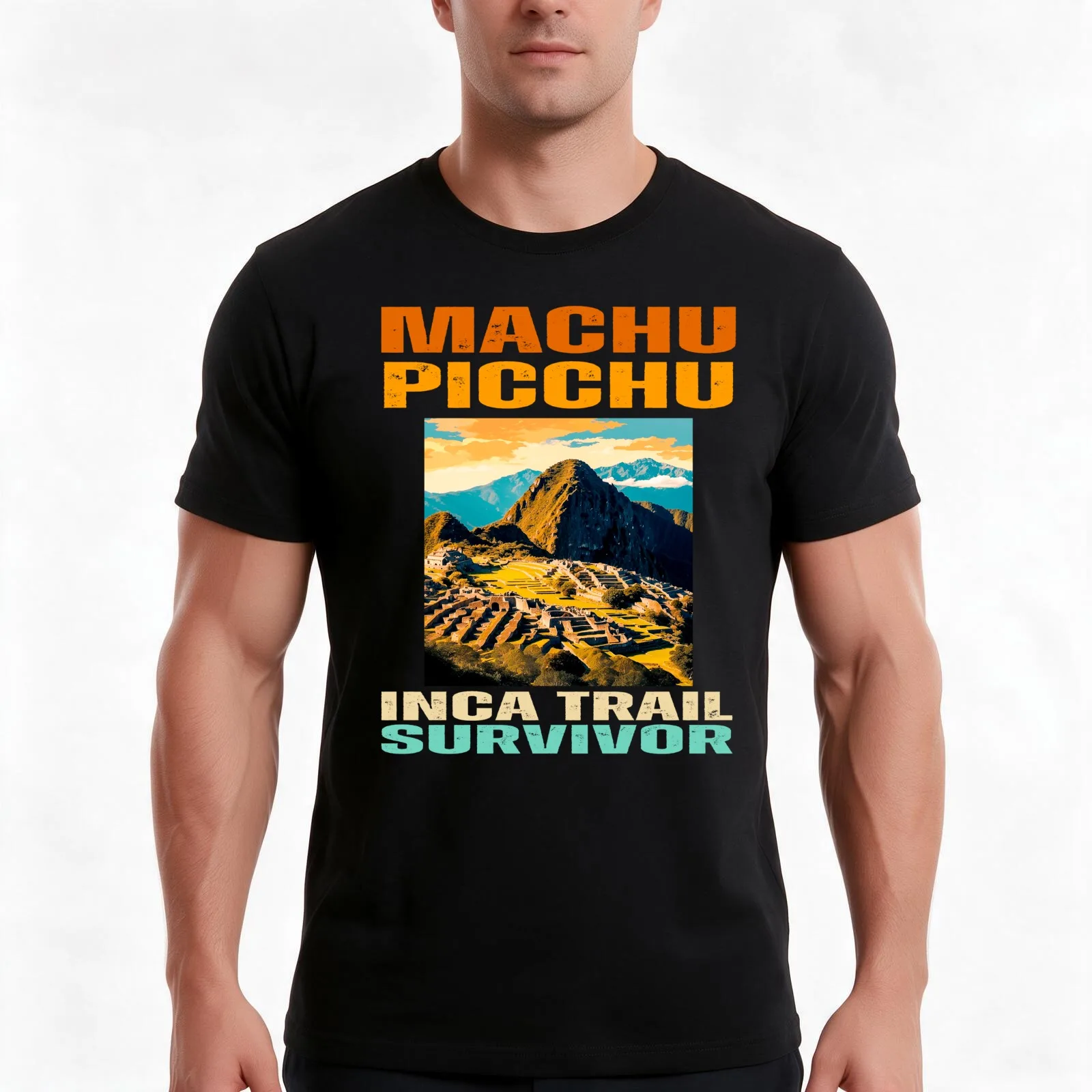 Machu Picchu inca trail survivor 2024 ,Cusco,Peru T-Shirt Summer Casual Cotton Tee Unisex Men Women