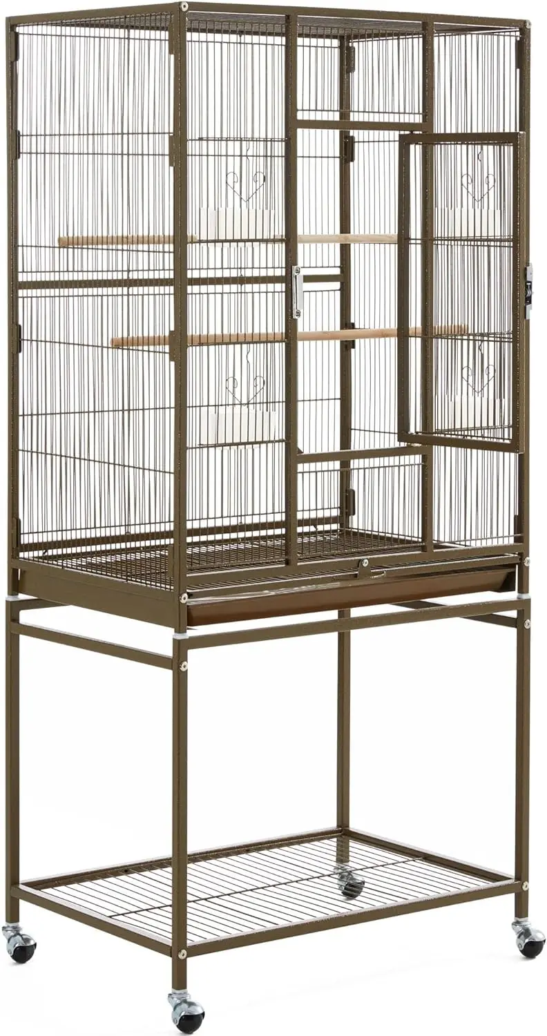 

53.5inch Large Bird Cage Metal Parrot Cage for Canary Pacific Parrotlet Lovebird Budgie Caique Senegal Green-cheeked Conure