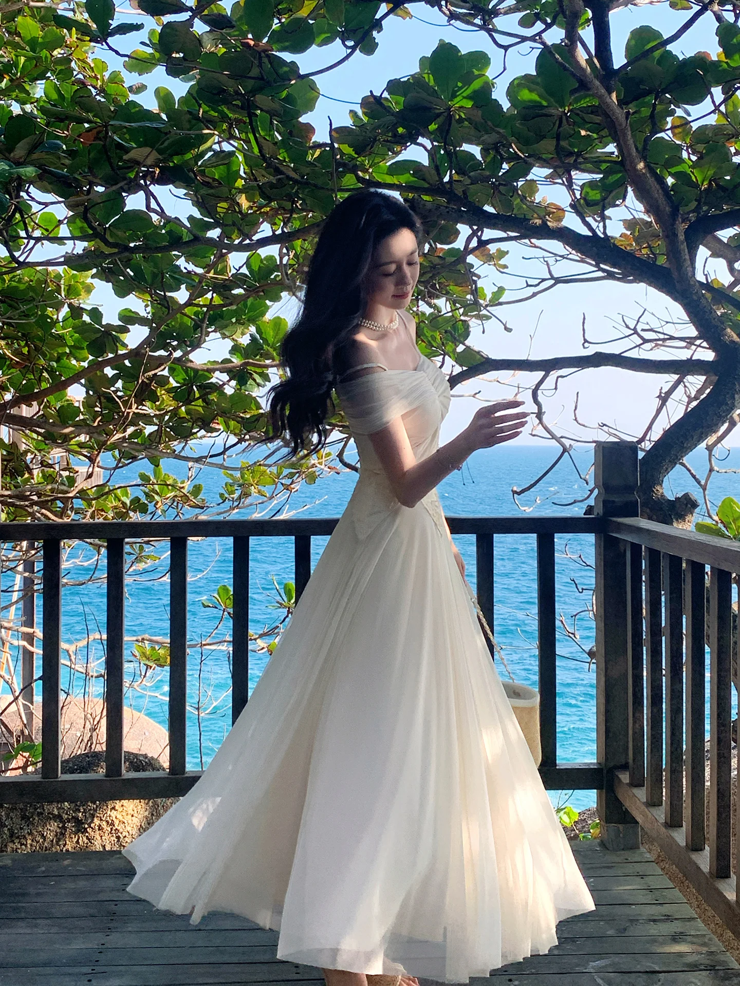 

Элегантное кружевное платье с завышенной талией и одним открытым плечом, французский стиль, из полиэстера, А-силуэт, для свадьбы