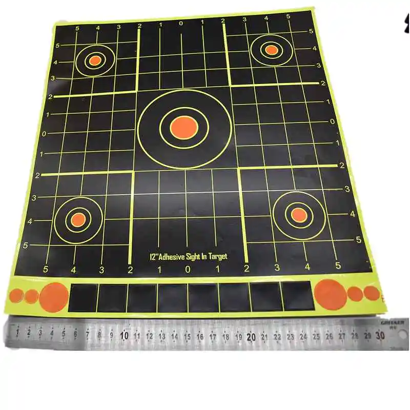 12 inch 30CM Splash Target Sticker Paper 10 PCS/Bag Adhesive Reactive Shoot Target Aiming Paper For Gun/Rifle/Adhesive Pratice